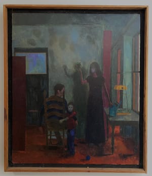 Family, oil on panel, 1977